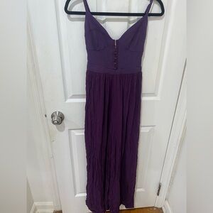 Free People- Elegant Purple Strapless Jumpsuit